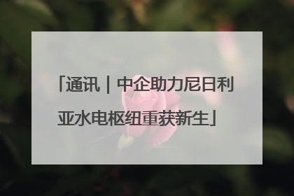 通讯｜中企助力尼日利亚水电枢纽重获新生