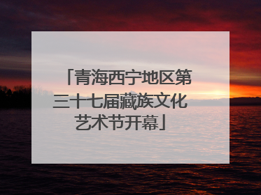 青海西宁地区第三十七届藏族文化艺术节开幕