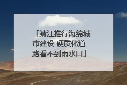 靖江推行海绵城市建设 硬质化道路看不到雨水口