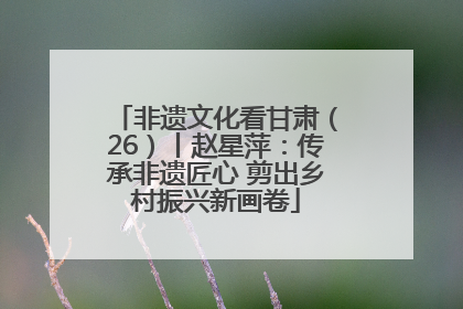 非遗文化看甘肃（26）丨赵星萍：传承非遗匠心 剪出乡村振兴新画卷