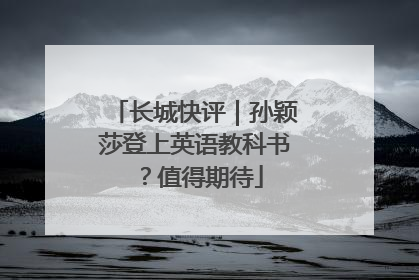 长城快评｜孙颖莎登上英语教科书？值得期待