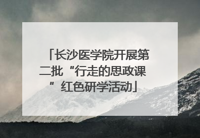 长沙医学院开展第二批“行走的思政课”红色研学活动
