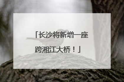 长沙将新增一座跨湘江大桥！