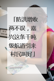防洪增收两不误，嘉兴这条千吨级航道引来村民叫好