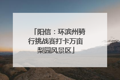 阳信：环滨州骑行挑战赛打卡万亩梨园风景区