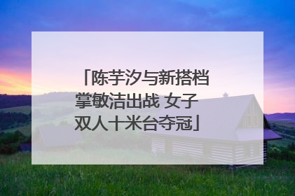 陈芋汐与新搭档掌敏洁出战 女子双人十米台夺冠