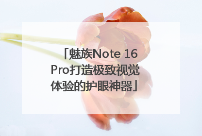魅族Note 16 Pro打造极致视觉体验的护眼神器