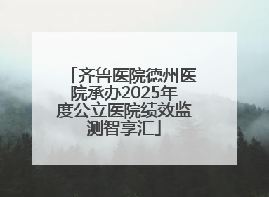 齐鲁医院德州医院承办2025年度公立医院绩效监测智享汇