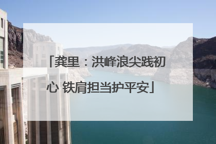 龚里：洪峰浪尖践初心 铁肩担当护平安