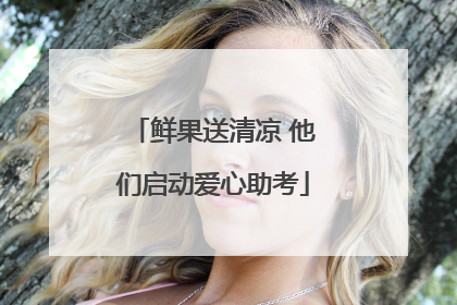 鲜果送清凉 他们启动爱心助考