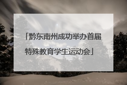 黔东南州成功举办首届特殊教育学生运动会