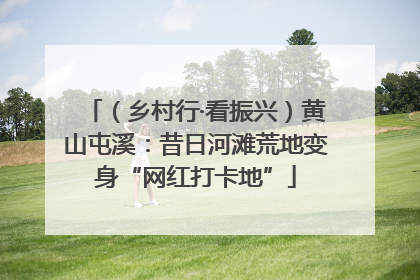 （乡村行·看振兴）黄山屯溪：昔日河滩荒地变身“网红打卡地”