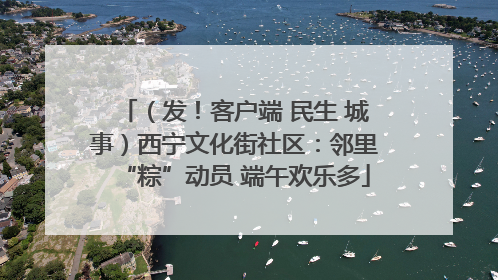 （发！客户端 民生 城事）西宁文化街社区：邻里“粽”动员 端午欢乐多