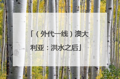 （外代一线）澳大利亚：洪水之后