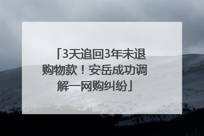 3天追回3年未退购物款！安岳成功调解一网购纠纷