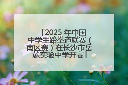2025 年中国中学生跆拳道联赛（南区赛）在长沙市岳麓实验中学开赛