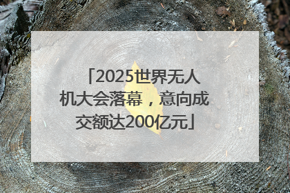 2025世界无人机大会落幕，意向成交额达200亿元