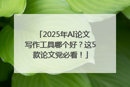 2025年AI论文写作工具哪个好？这5款论文党必看！
