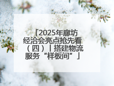 2025年廊坊经洽会亮点抢先看（四）丨搭建物流服务“样板间”