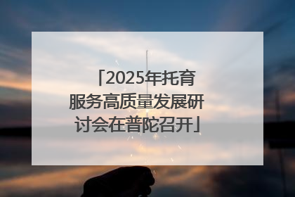 2025年托育服务高质量发展研讨会在普陀召开