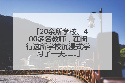 20余所学校、400多名教师，在闵行这所学校沉浸式学习了一天……