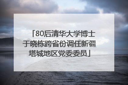 80后清华大学博士于晓栋跨省份调任新疆塔城地区党委委员
