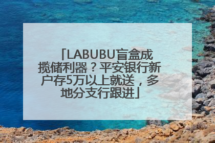 LABUBU盲盒成揽储利器？平安银行新户存5万以上就送，多地分支行跟进